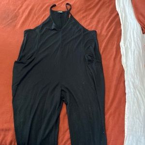 Wild fable black stretch overalls size xl